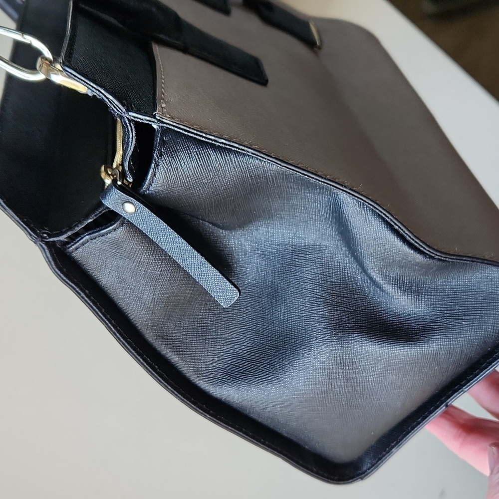 Kate Spade New York Black Taupe bag purse crossbody Leather - Picture 3 of 16